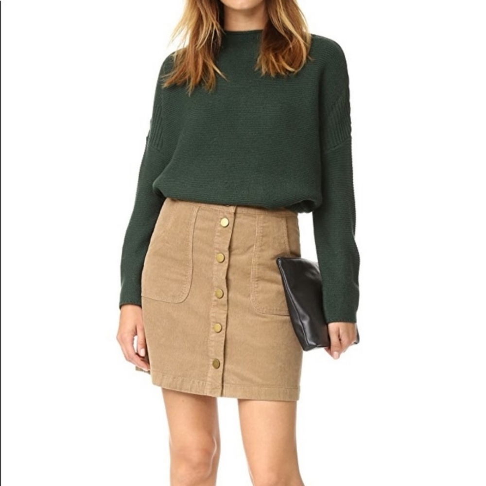 Tory Burch Lucitano Beachwood Corduroy Skirt
